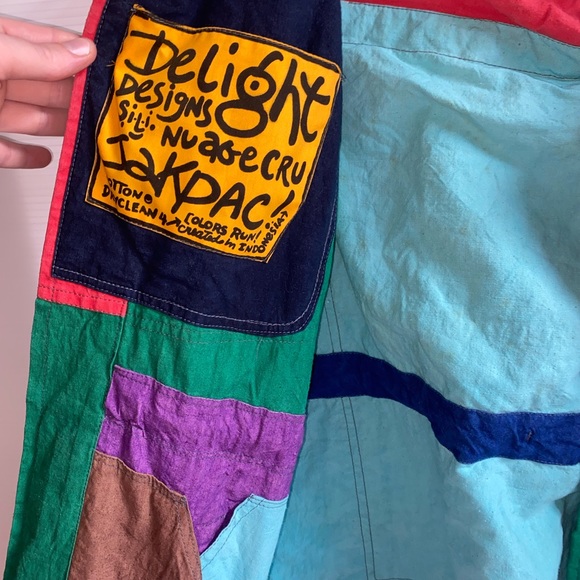 Vintage 70s/80s bright hippie bohemian Bali Baggus crazy jacket unisex one size - Picture 14 of 16